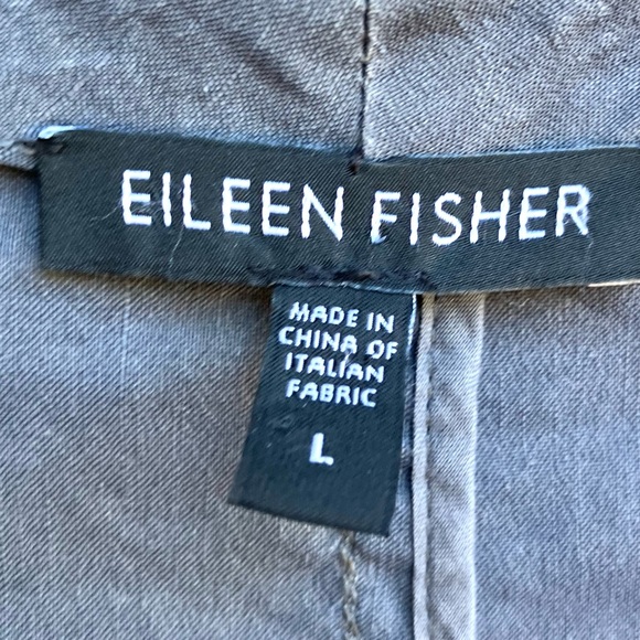 Eileen Fisher Linen Blend Open Blazer Jacket Sz Large - Picture 3 of 6